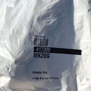 FREE-Paladin Style Aviator Blue Lens Gold Frame. NWT